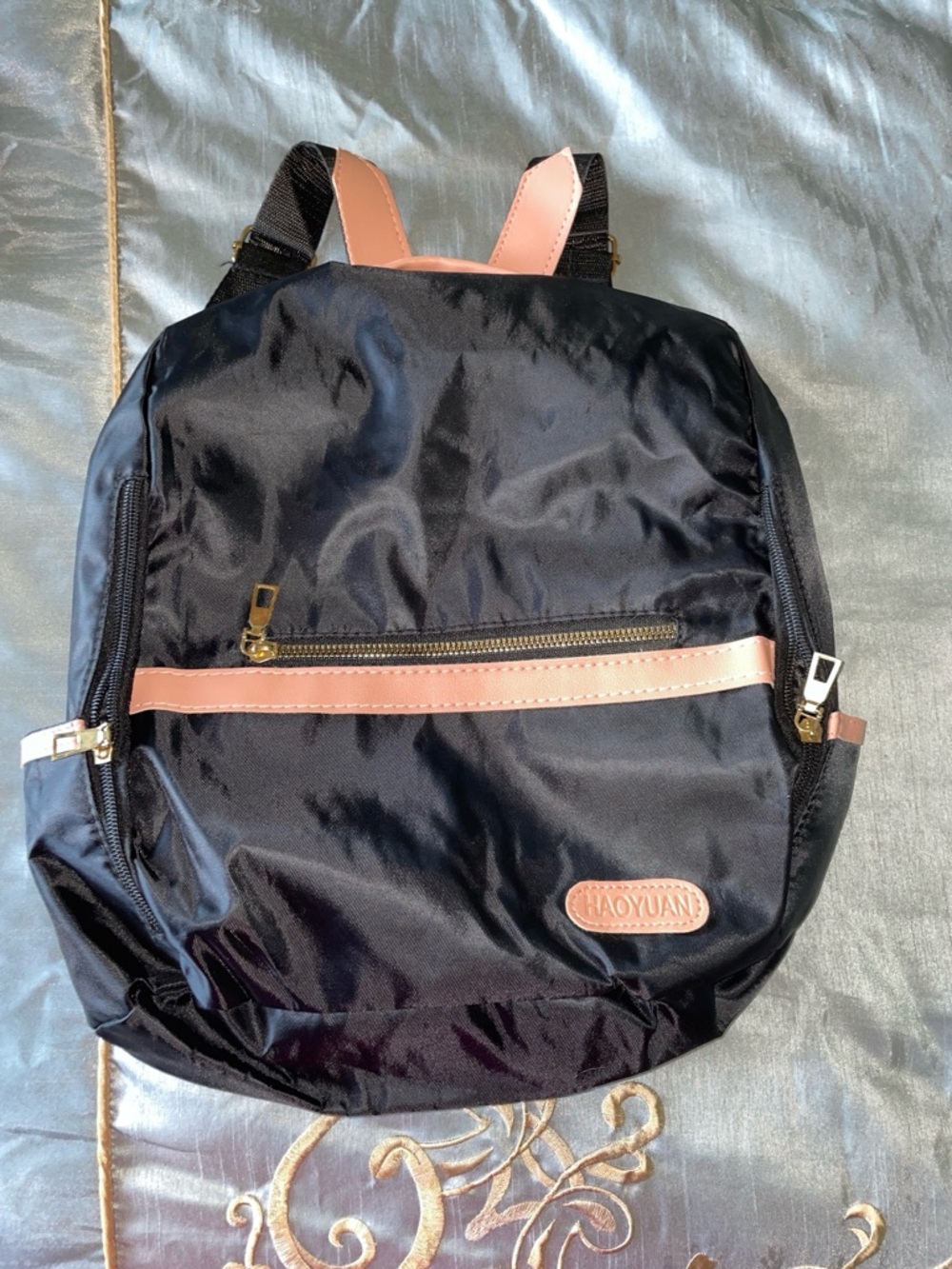 Women’s Black Backpack with Pink Trim